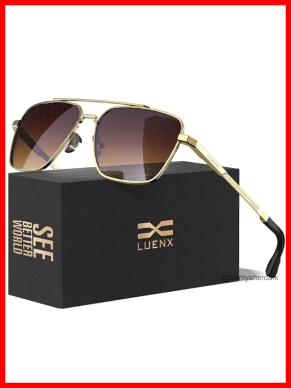 Polarized Aviator Sunglasses UV400 Protection Metal Frame Driving Accessories